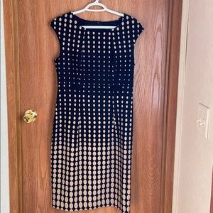 black and cream polkadot dress